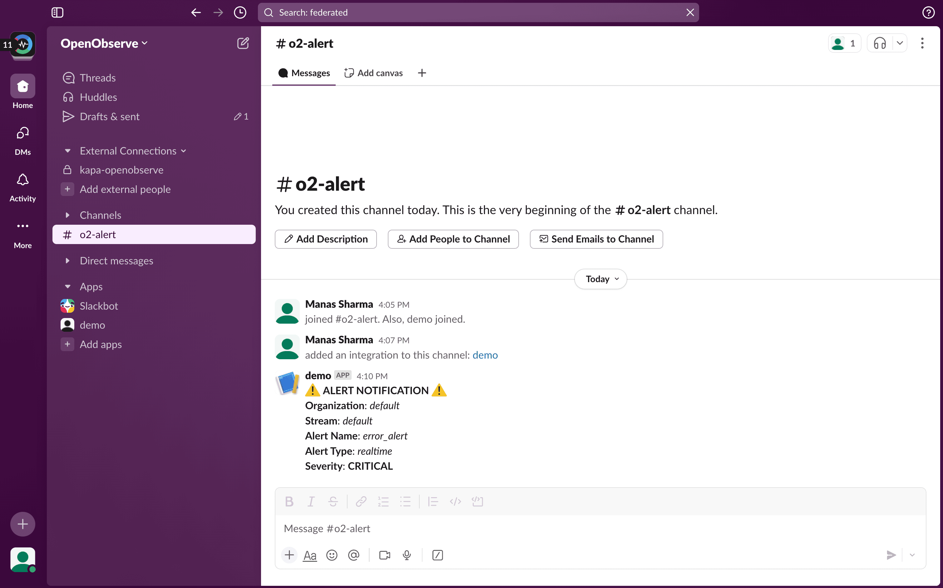 Alert Controls