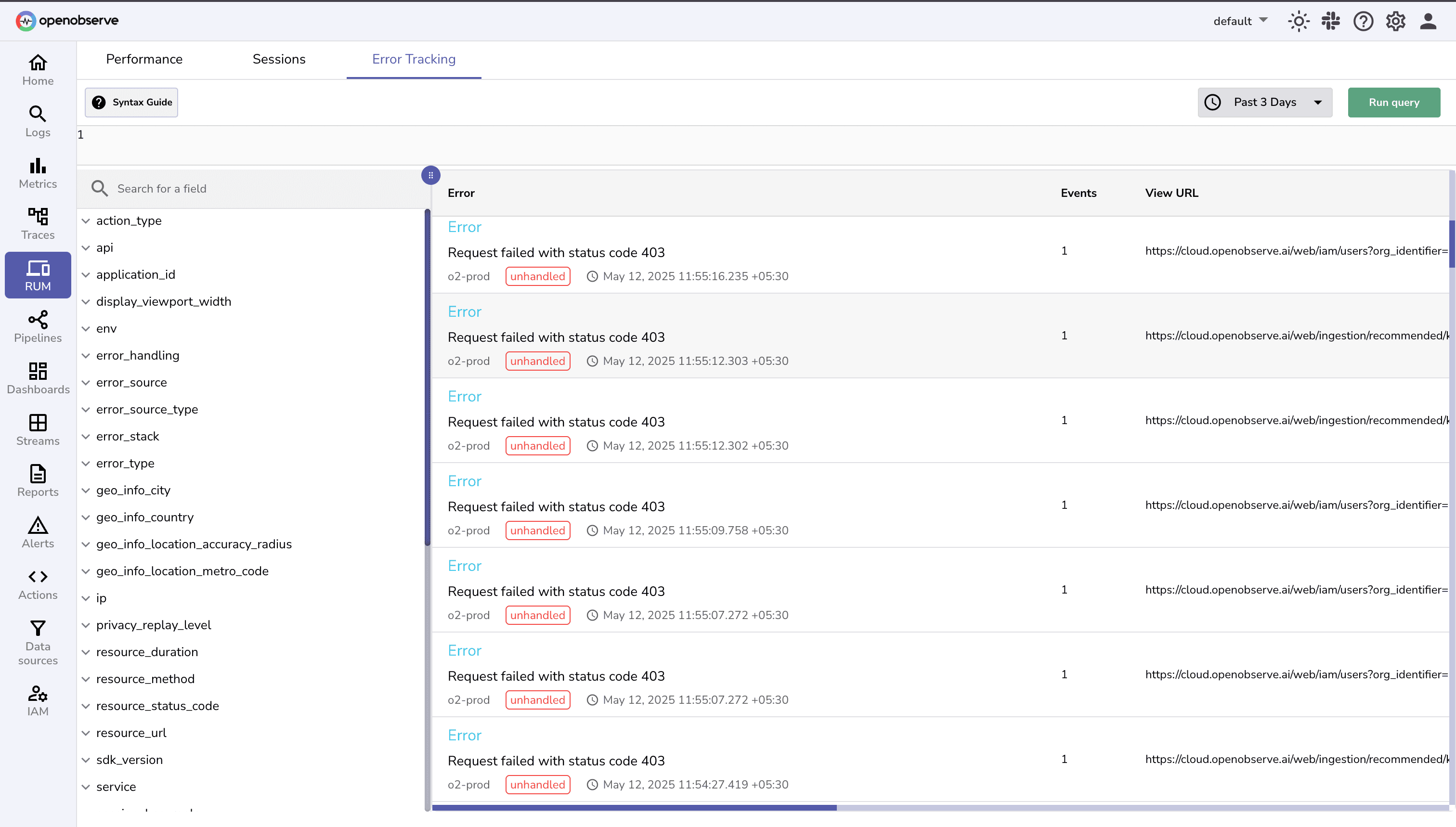 Error Tracking
